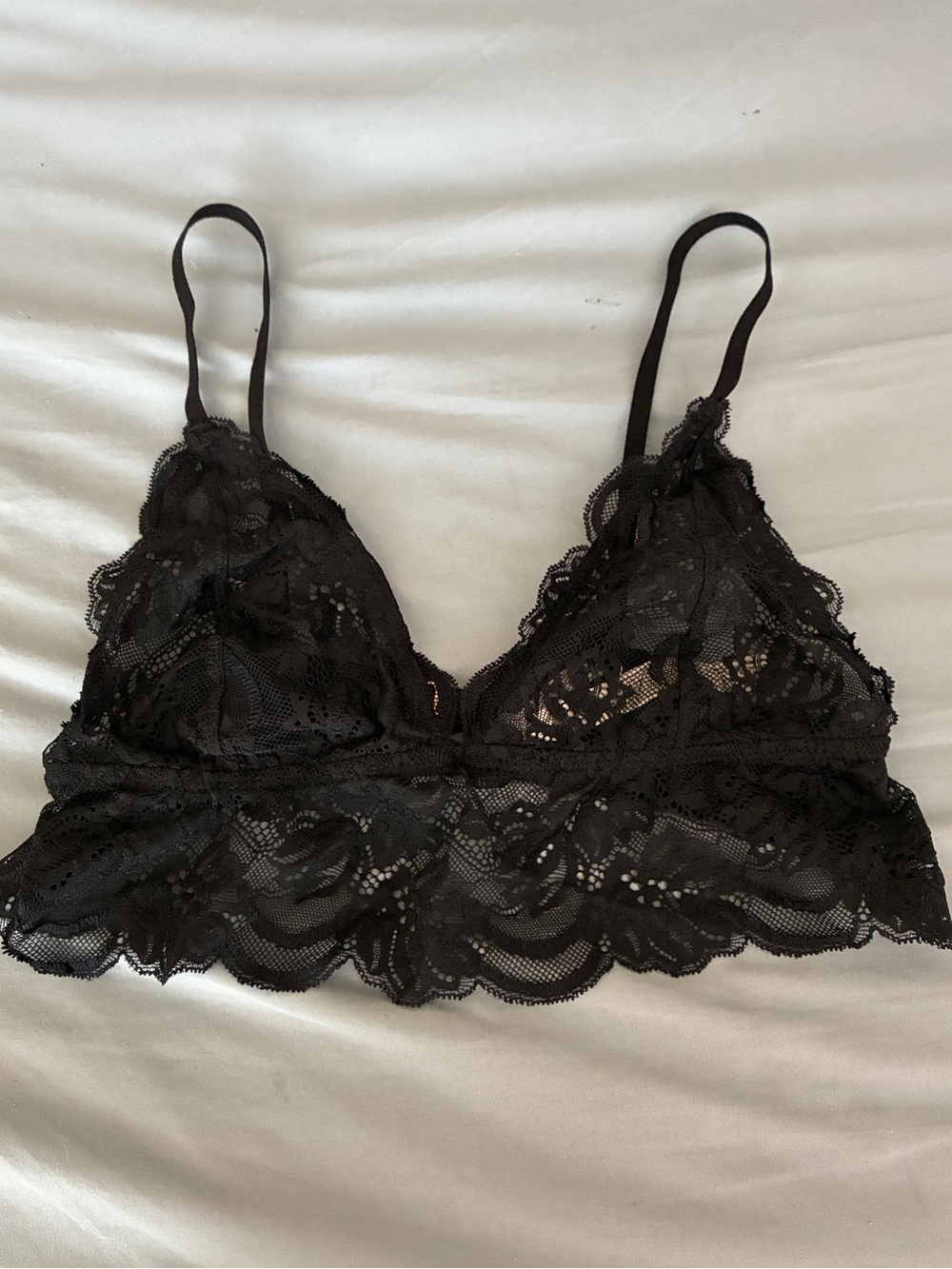 Free People Black Lace Bralette